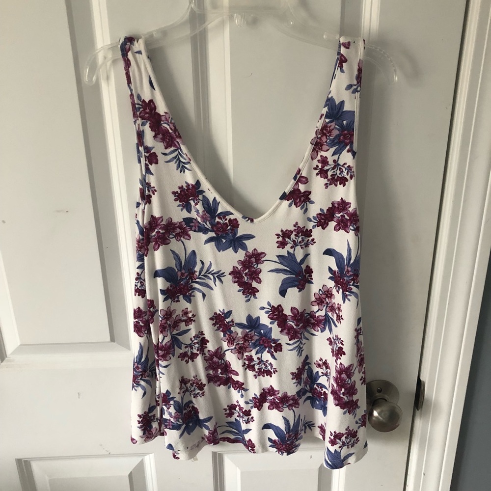 American Eagle Floral Tank Top (Large)